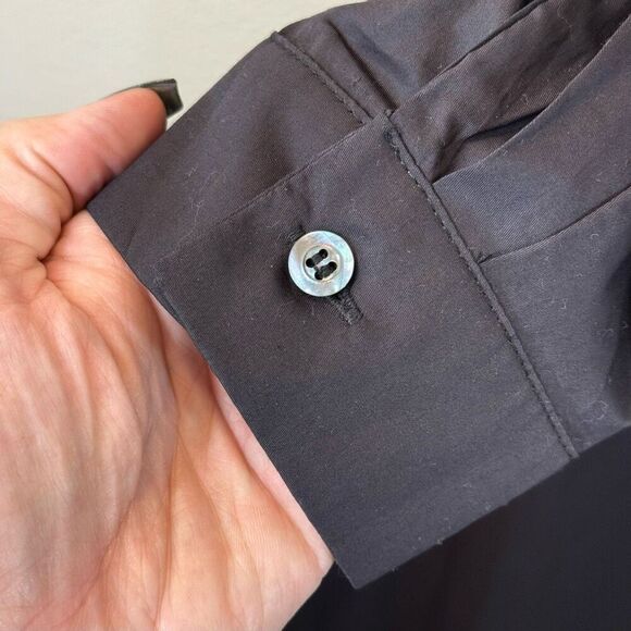 NWT Nordstrom Harshman Belinda A-Line Midi Little Black Holiday Fall Dress Large - Picture 4 of 13